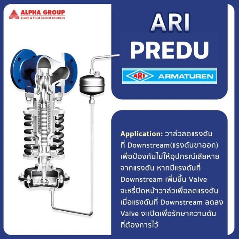 ความแตกต่างของ ARI PREDU vs PREDEX Pressure Reducing Valve PREDU® vs Pressure Regulating Controller PREDEX® | Alpha Group