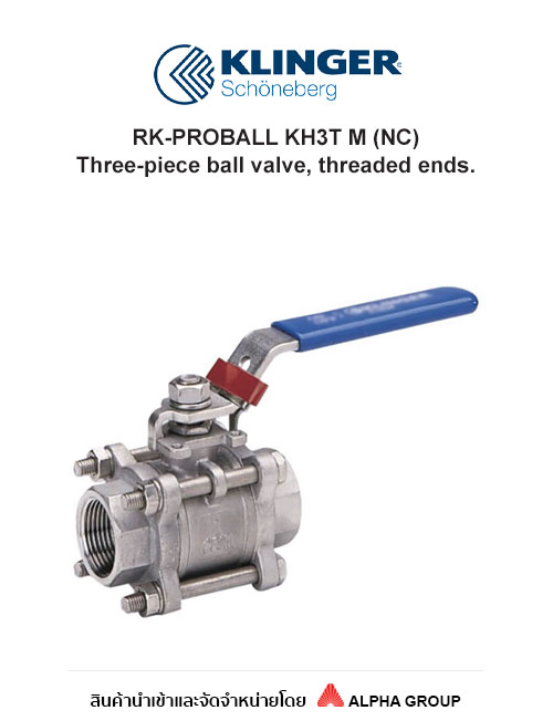 Klinger Schoneberg – Ball Valve 3 Pcs Type KH3T M (NC)