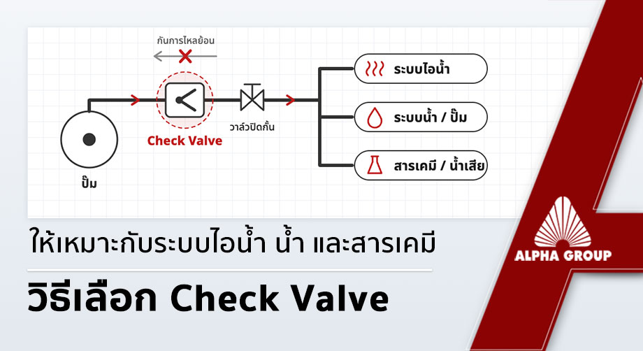 วิธีเลือก Check Valve ให้เหมาะกับระบบไอน้ำ น้ำ และสารเคมี